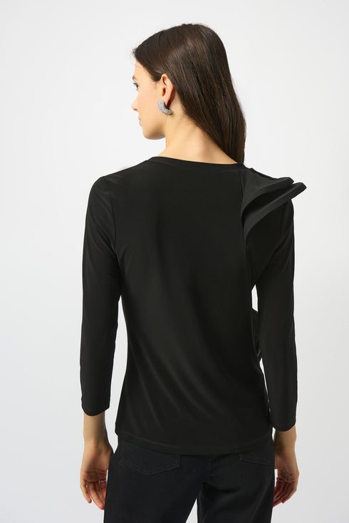 Joseph Ribkoff Tailliertes Langarm Shirt aus feinem Jersey mit Rüschen